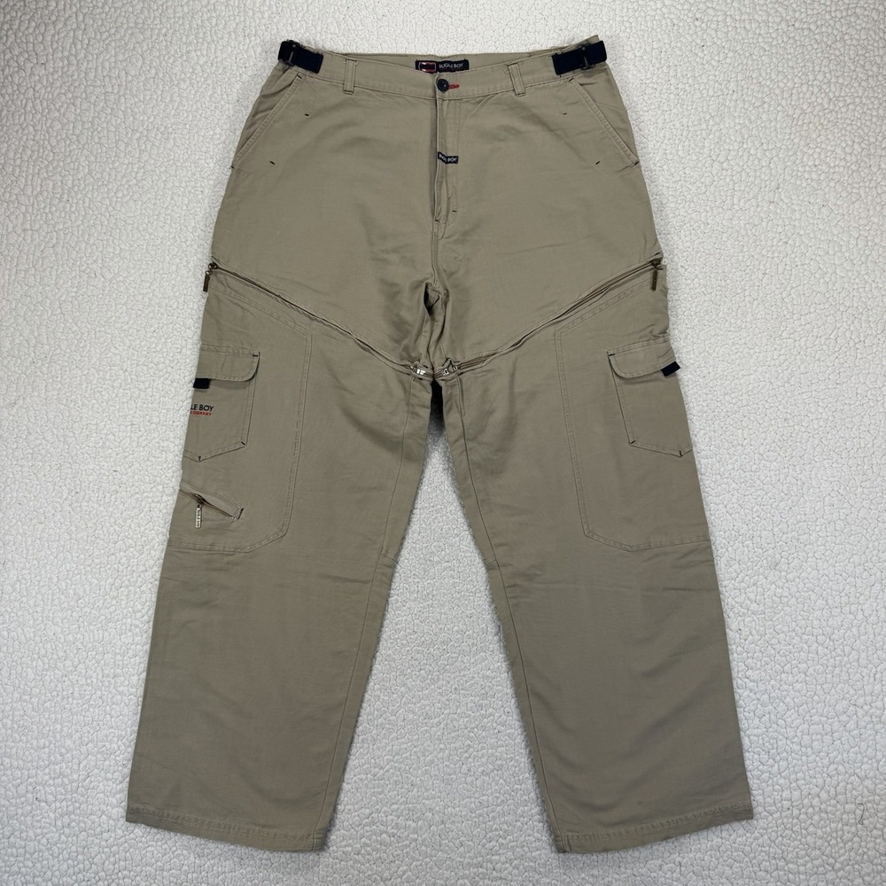 Vintage Bugle Boy Convertible Cargo Pants Mens Sz 38X32 90s Y2K Hiking Gorpcore‎